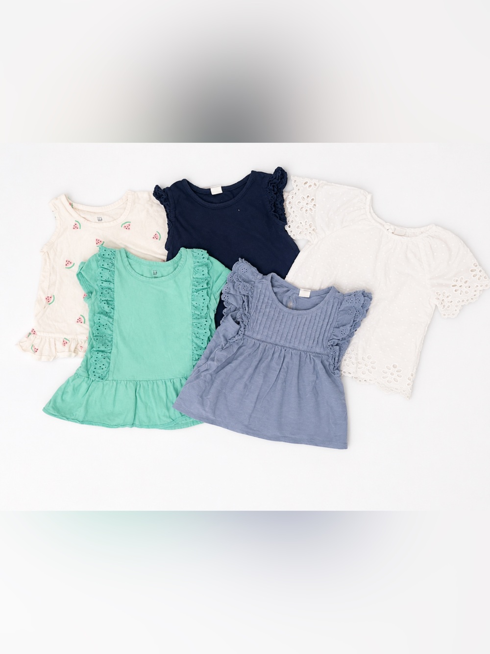 GAP Toddle Girls' Mixed Color Ruffle Tank Tops - Pack of 5